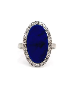 Ring mit Lapislazuli-Diamantbesatz