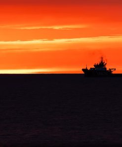 Alternative view of MS Baltic im Sonnenuntergang